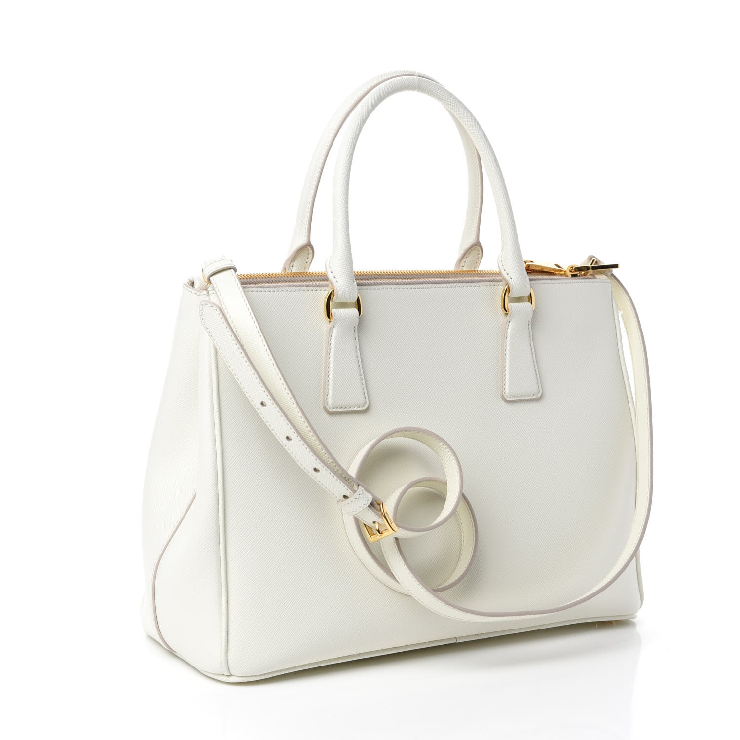 Prada Saffiano Lux Large Galleria Double Zip Tote White 4 of 12