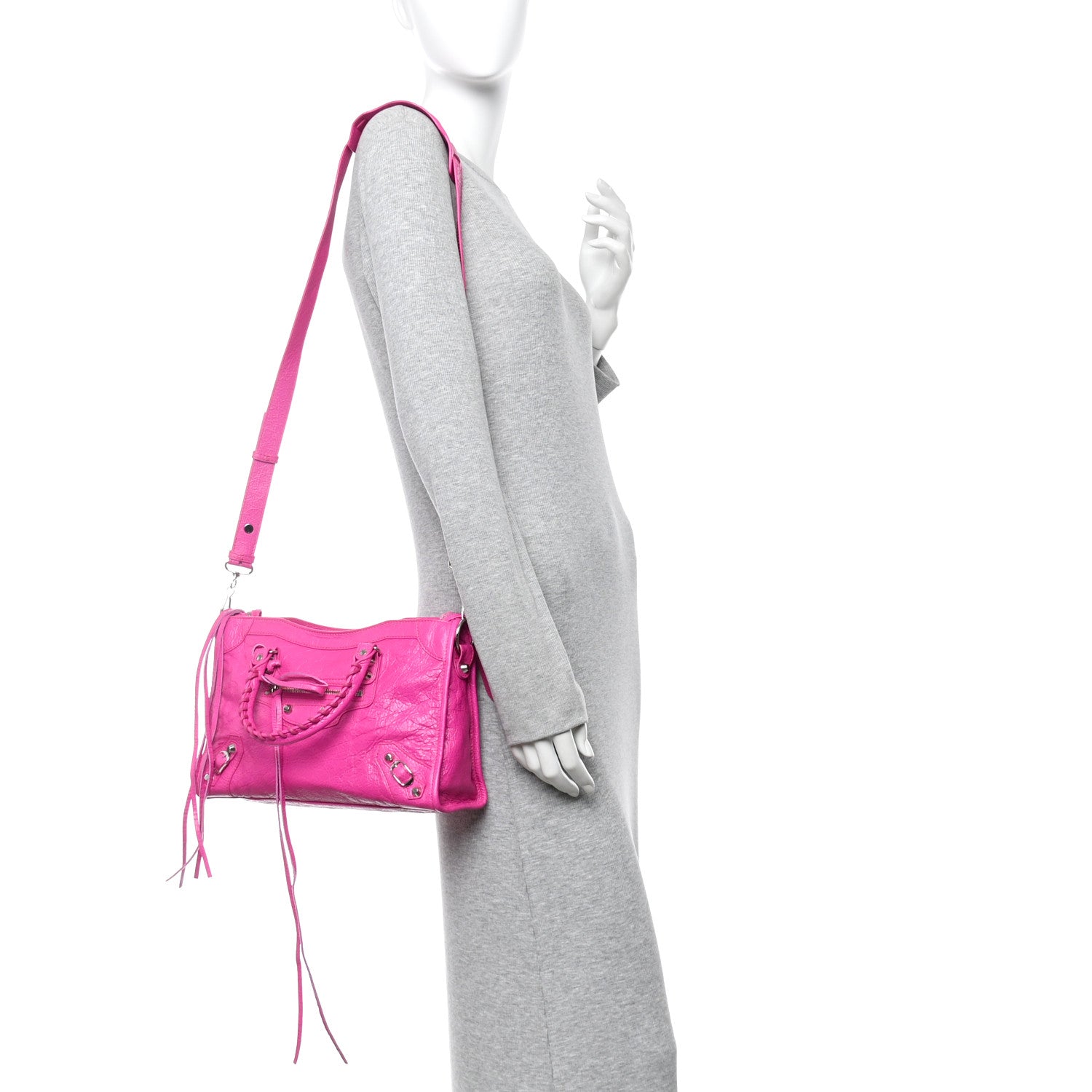 Balenciaga Agneau Classic Silver Hardware S City Fuchsia 2 of 11
