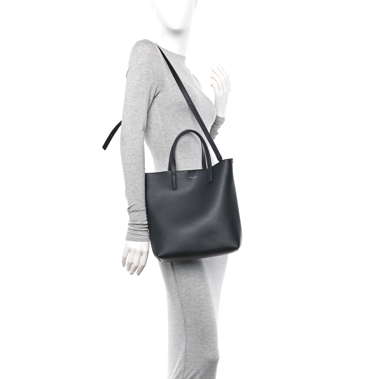 Saint Laurent Calfskin Toy Shopping Tote Black 3 of 11