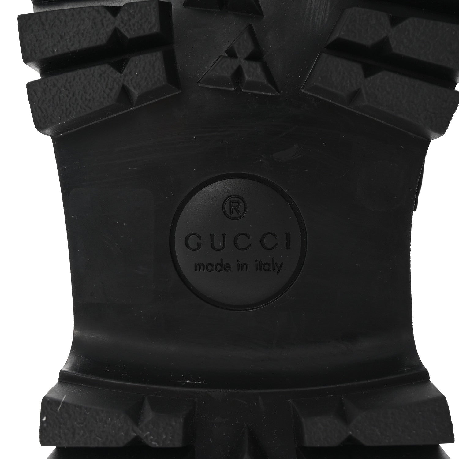 Gucci Piuma Calfskin Embossed Womens Platform Lug Sole Loafers 40 Black 7 of 10