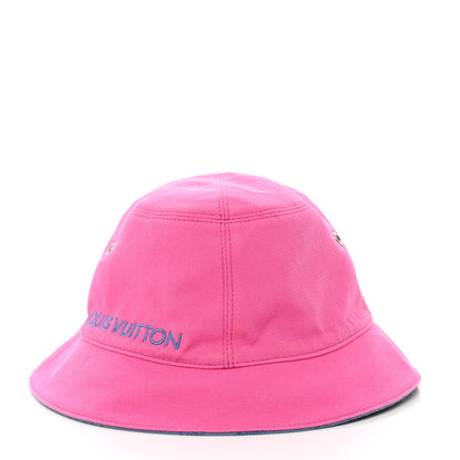 Louis Vuitton Monogram Denim Reversible Bucket Hat 58 Blue Pink 3 of 15