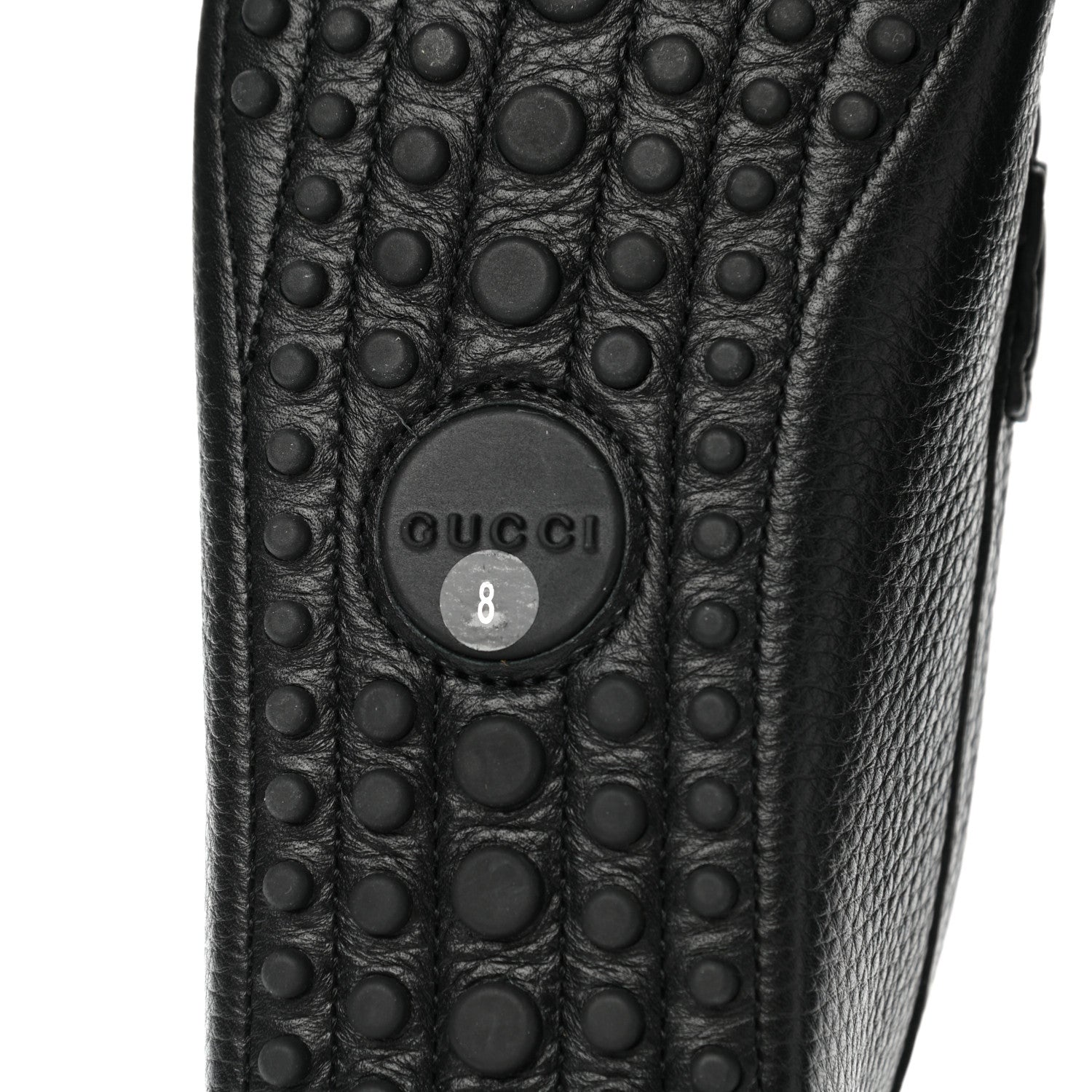 Gucci Calfskin Web Mens Horsebit Driver Loafers 8 Black 6 of 10