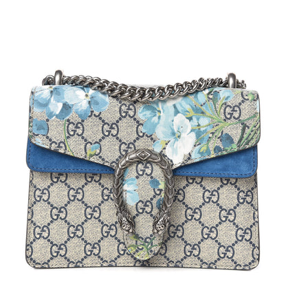 Gucci GG Supreme Monogram Blooms Mini Dionysus Shoulder Bag Beige Navy Vintage Blue 1 of 9
