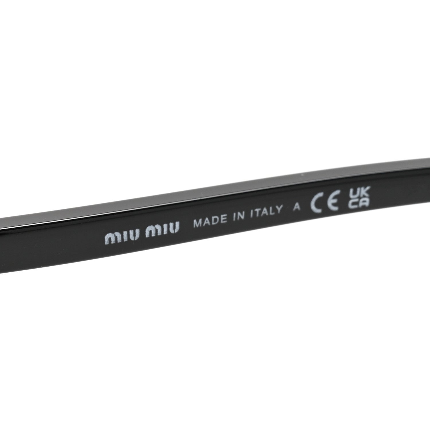 Miu Miu Acetate Oval Regard Sunglasses SMU04Z Black 6 of 8