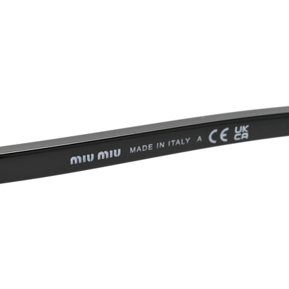 Miu Miu Acetate Oval Regard Sunglasses SMU04Z Black 6 of 8