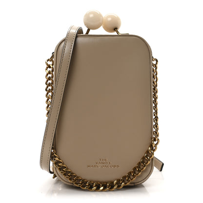 Marc Jacobs Smooth Calfskin The Vanity Crossbody Bag Beige 1 of 9