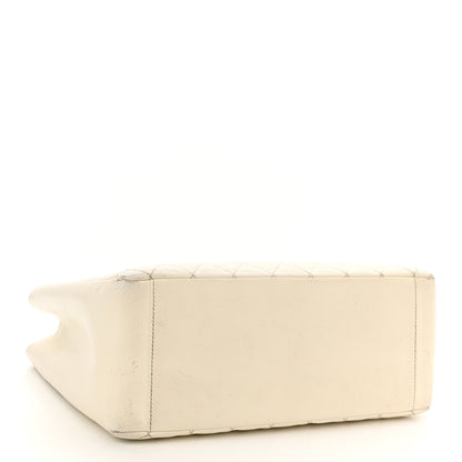 Chanel Caviar Quilted Grand Shopping Tote GST White 4 of 19