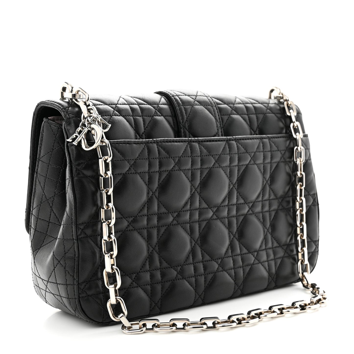 Lambskin Cannage Medium Miss Dior Flap Black
