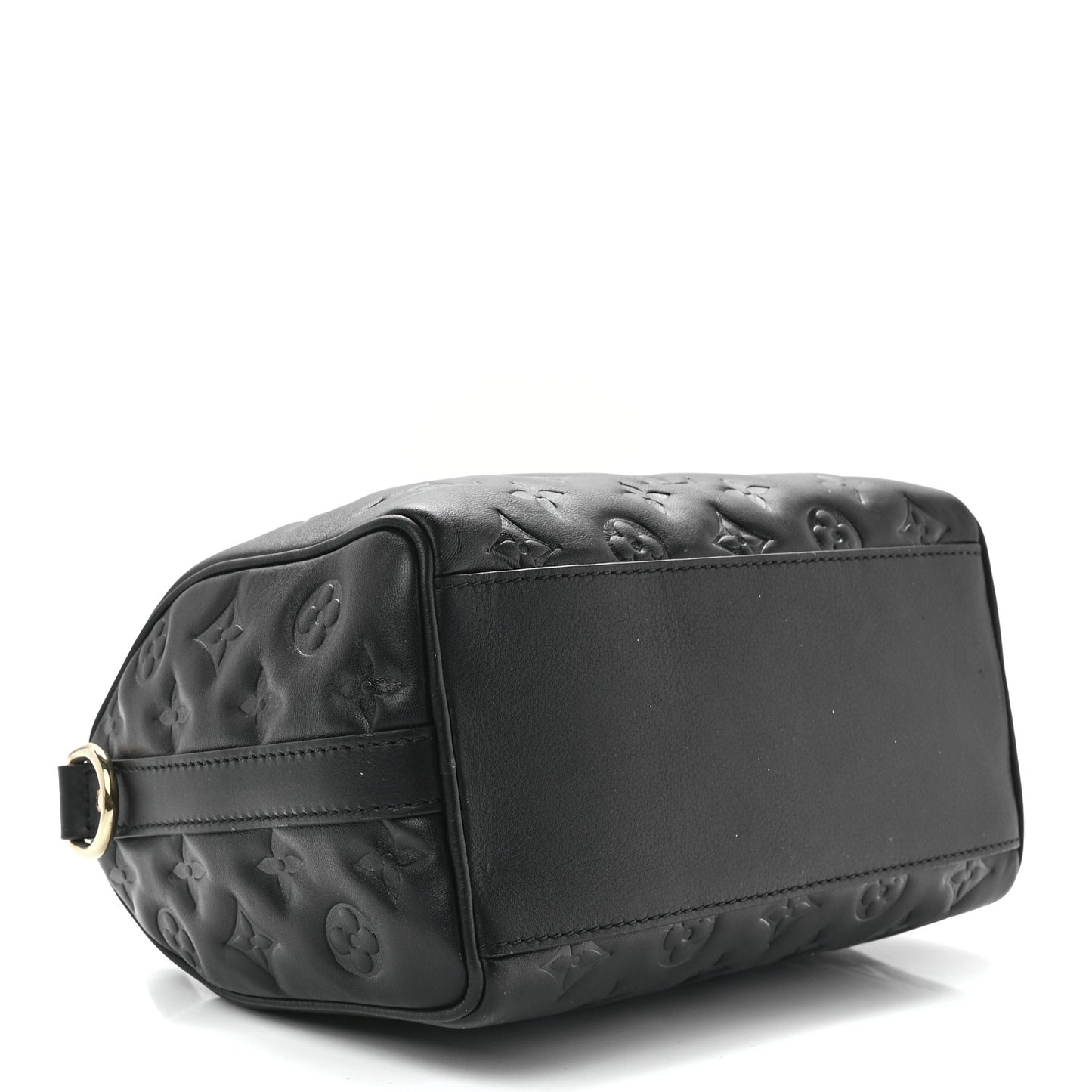 Lambskin Embossed Monogram Speedy 22 Bandouliere Black