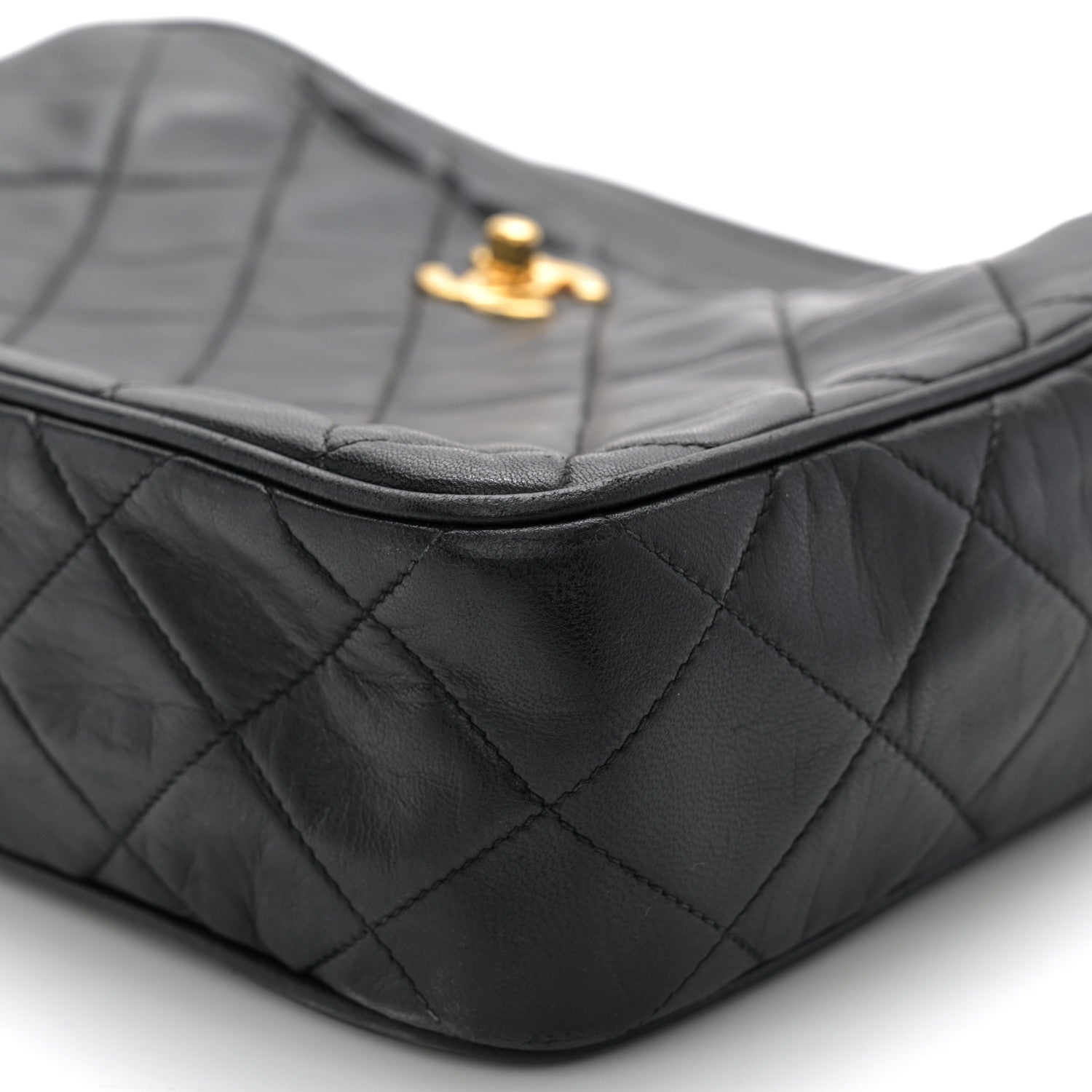 Chanel Lambskin Quilted Camera Case Black 11 of 12