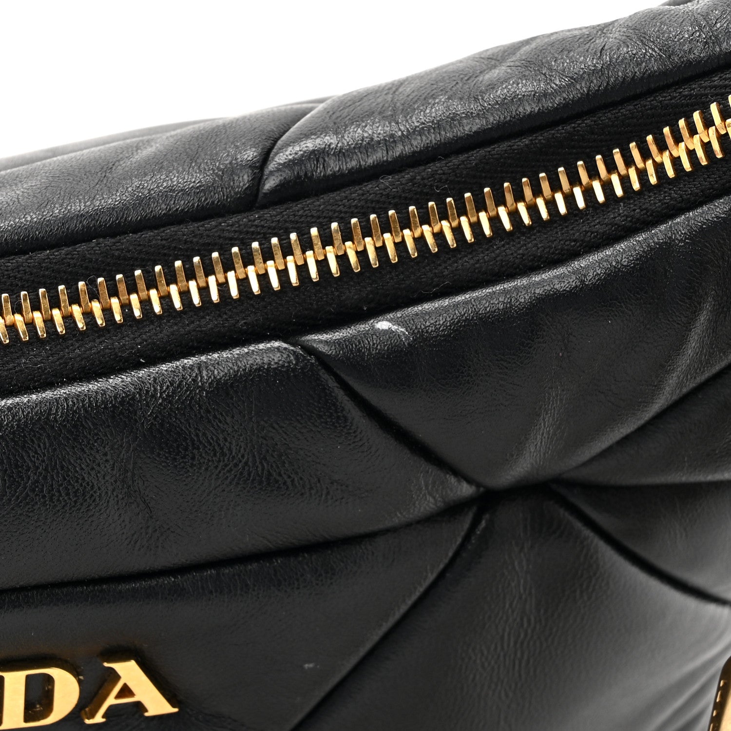 Prada Nappa Triangle Quilted Patchwork System Bag Black 10 of 10
