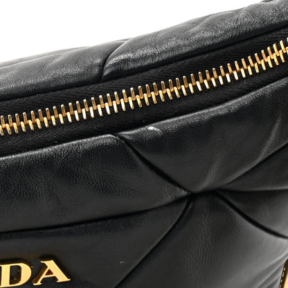Prada Nappa Triangle Quilted Patchwork System Bag Black 10 of 10
