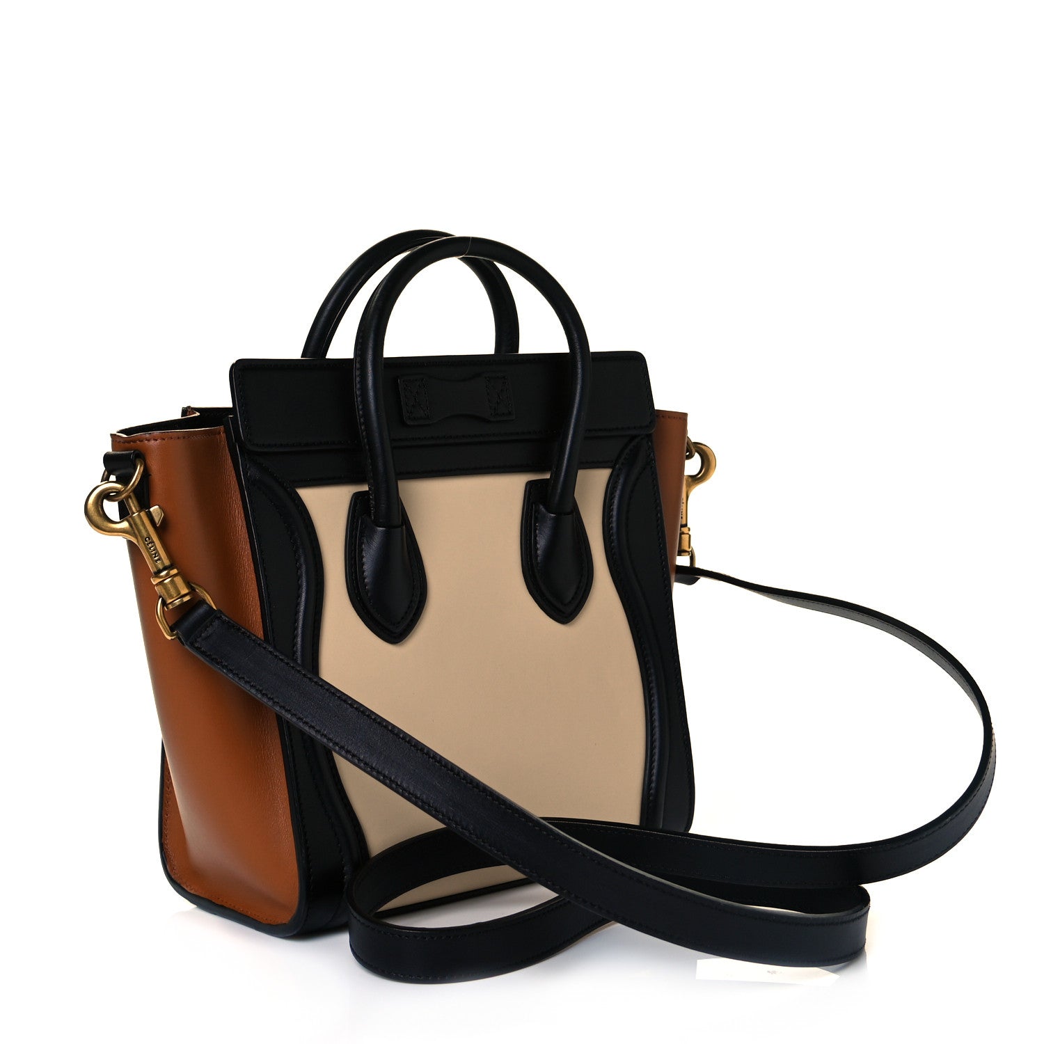 Celine Smooth Calfskin Nano Tri-Color Luggage White 3 of 10
