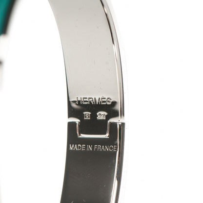Hermes Enamel Narrow Clic Clac H Bracelet PM Bleu Atoll 4 of 4