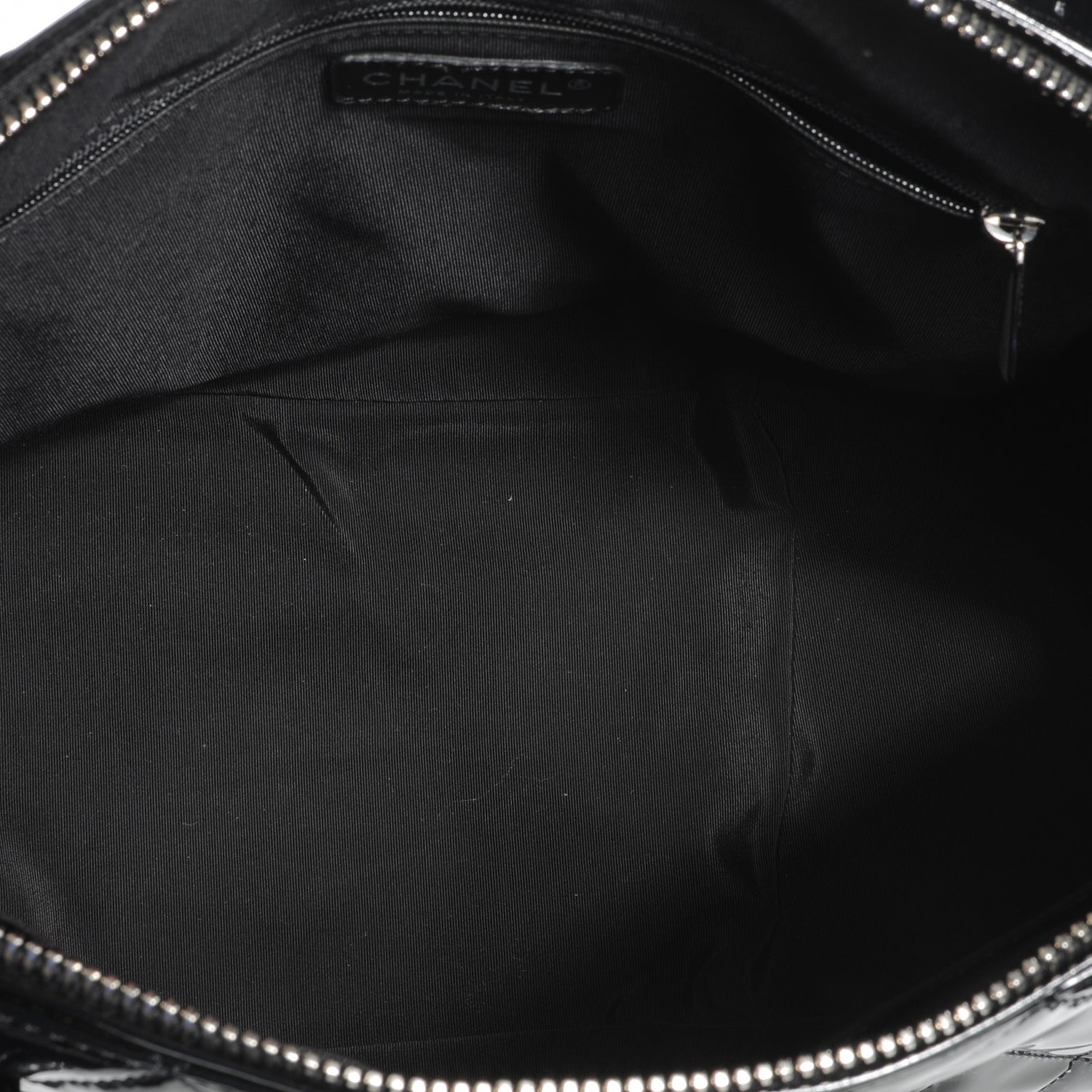 Chanel Vinyl Quilted CC Large Tote Black 5 of 7
