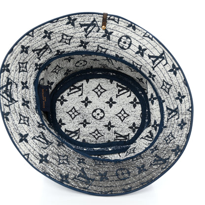Louis Vuitton Monogram Denim Jacquard Bob Bucket Hat S Blue 7 of 8