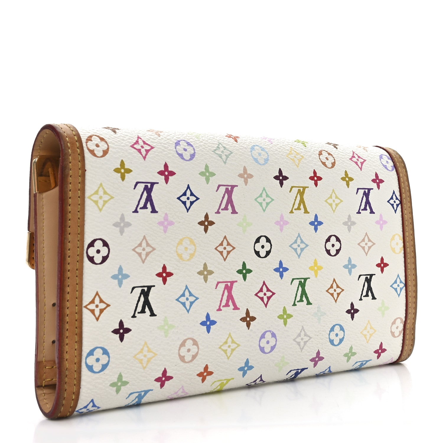 Louis Vuitton Monogram Multicolor Porte Tresor International Wallet White 3 of 6
