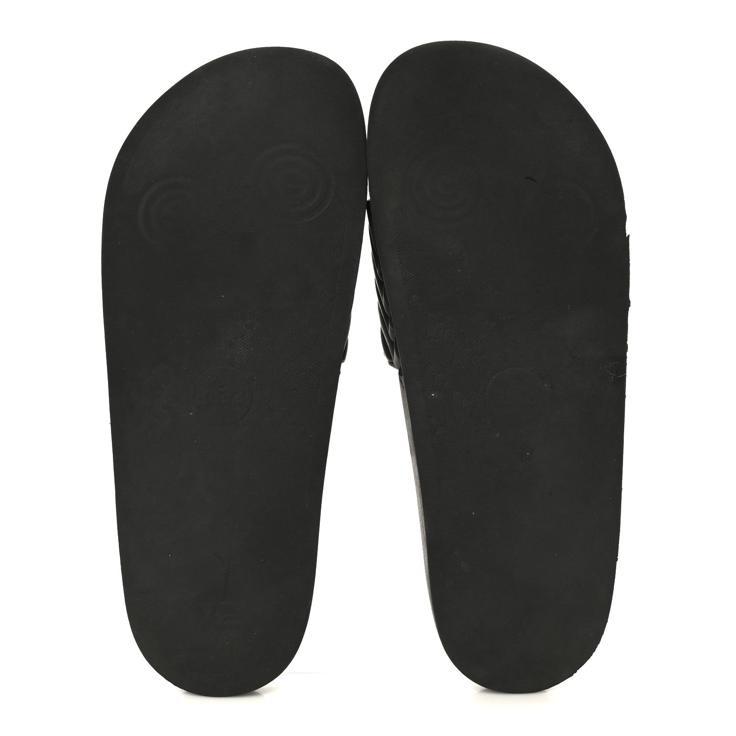 Gucci Rubber Matelasse Interlocking G Mens Slide Sandals 9 Black 6 of 9