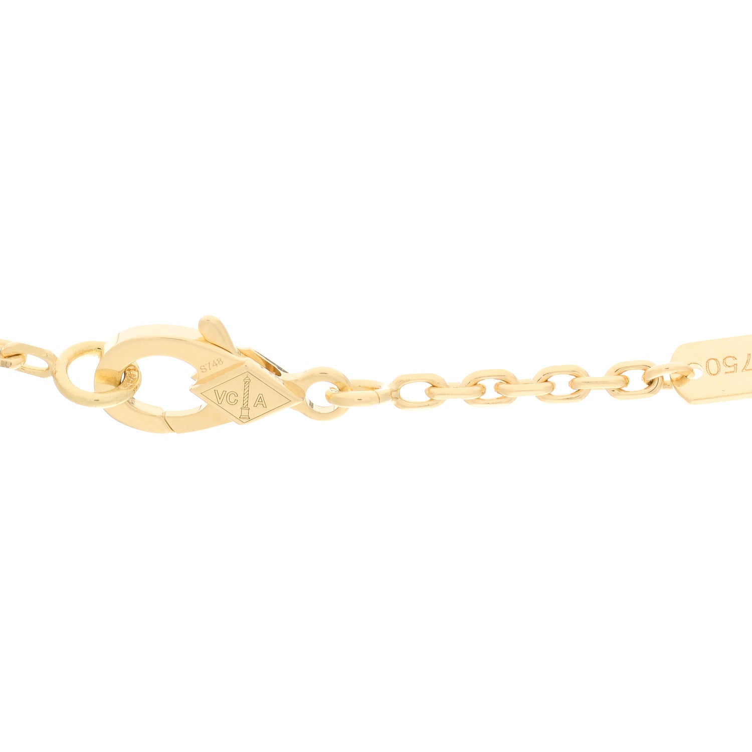 Van Cleef & Arpels 18K Yellow Gold Black Onyx Magic Alhambra Pendant Necklace 5 of 7