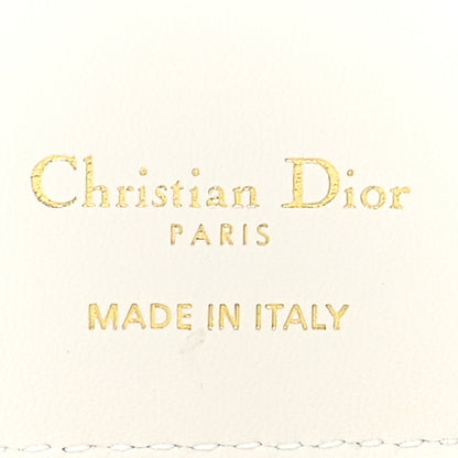 Christian Dior Calfskin Newspaper Print Saddle Lotus Wallet White Black 6 of 8