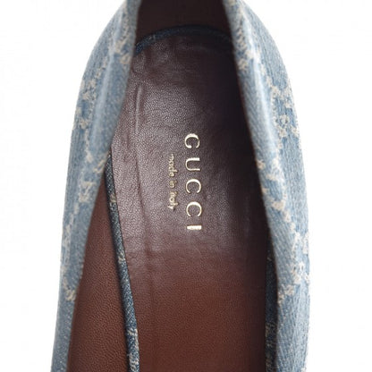 Gucci Denim Monogram Horsebit Open Toe Espadrille Wedges 39.5 Blue 9 of 15