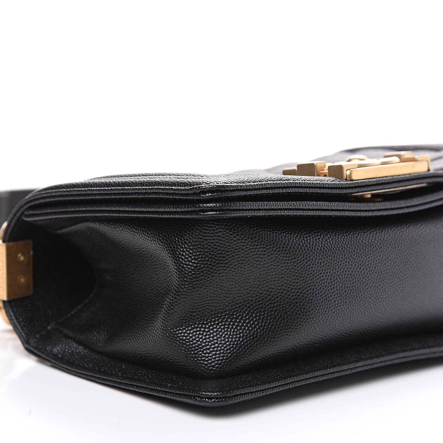 Caviar Quilted Small Boy Flap Black
