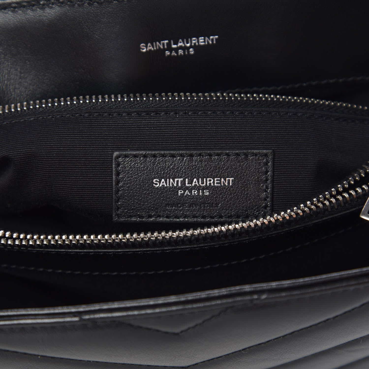 Saint Laurent Calfskin Y Quilted Monogram Medium Loulou Chain Satchel Black 6 of 8