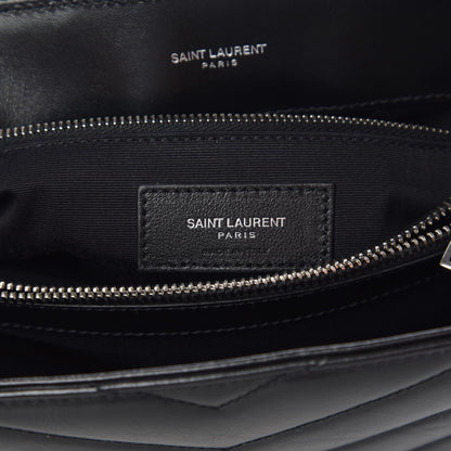 Saint Laurent Calfskin Y Quilted Monogram Medium Loulou Chain Satchel Black 6 of 8