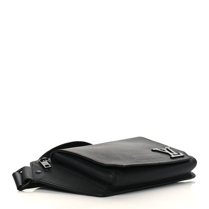 Louis Vuitton Grained Calfskin Aerogram Slingbag Black 4 of 7