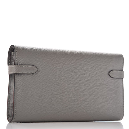 Hermes Epsom Kelly Longue Wallet Gris Mouette 3 of 8