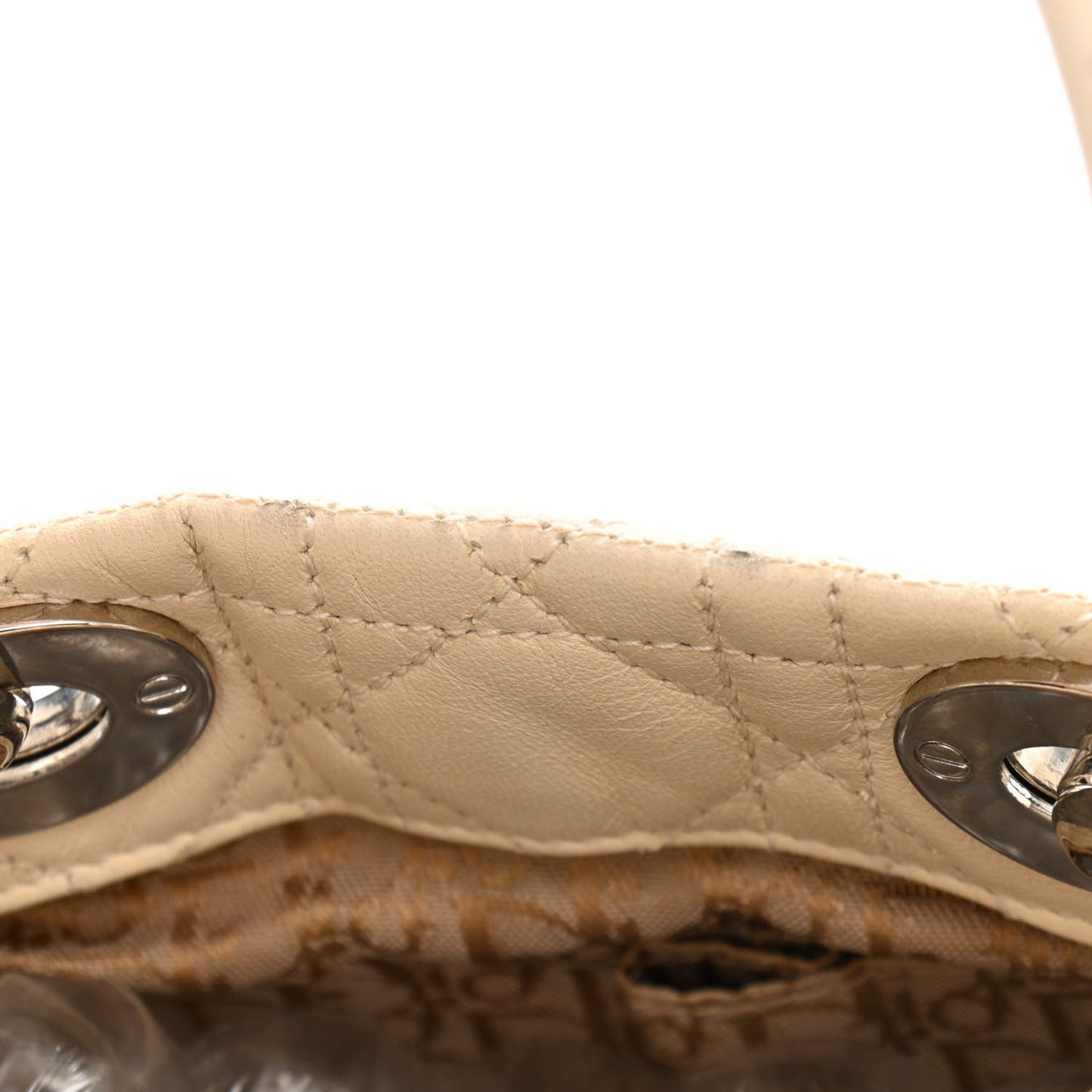 Lambskin Cannage Small Soft Lady Dior Beige