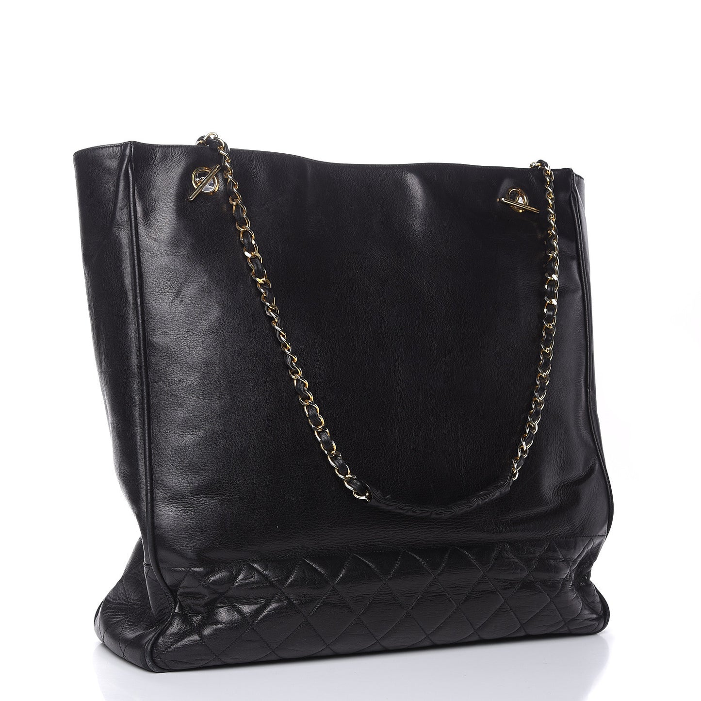 Lambskin Quilted Shoulder Bag Black