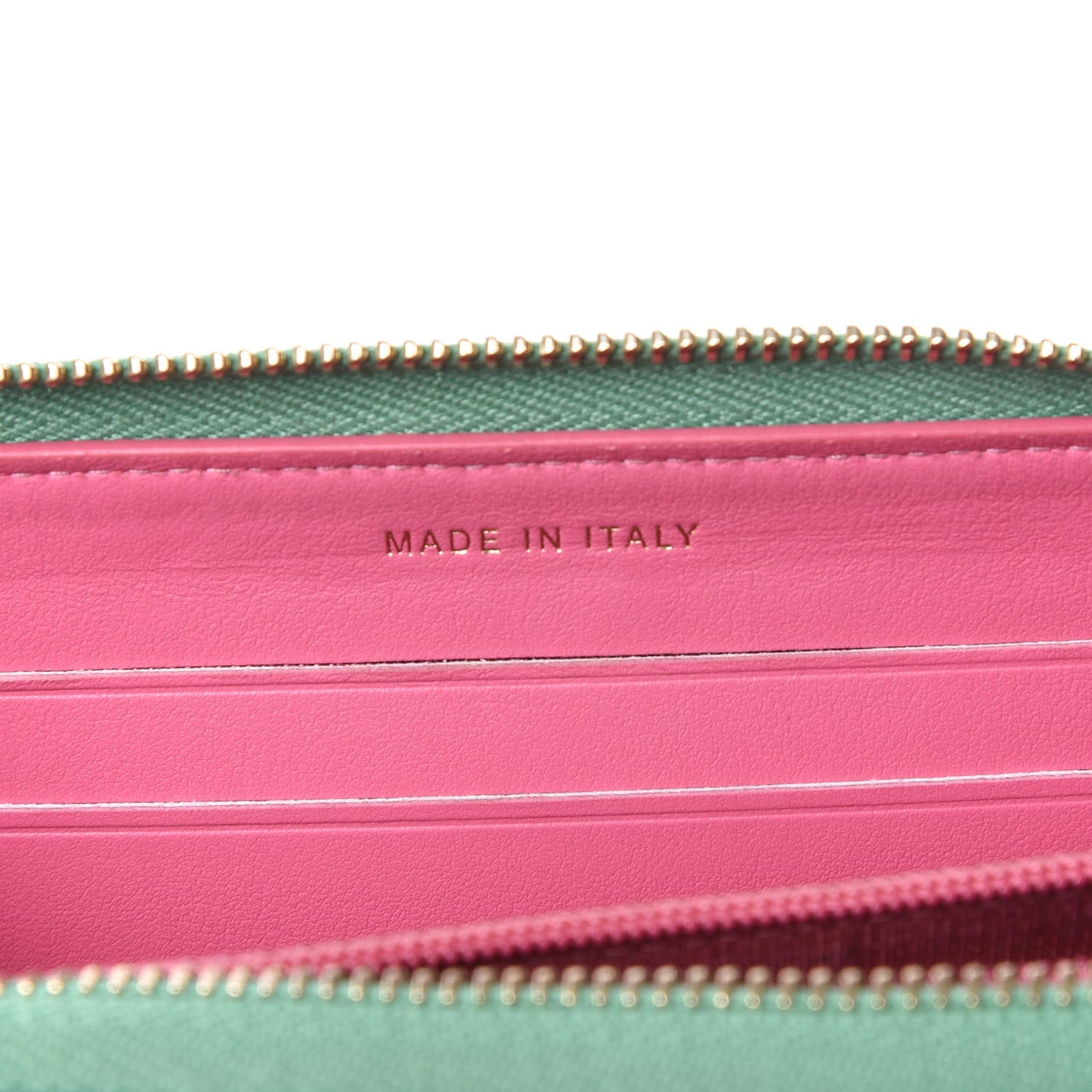 Caviar Quilted Medium Filigree Zip Around Wallet Pink Blue Green