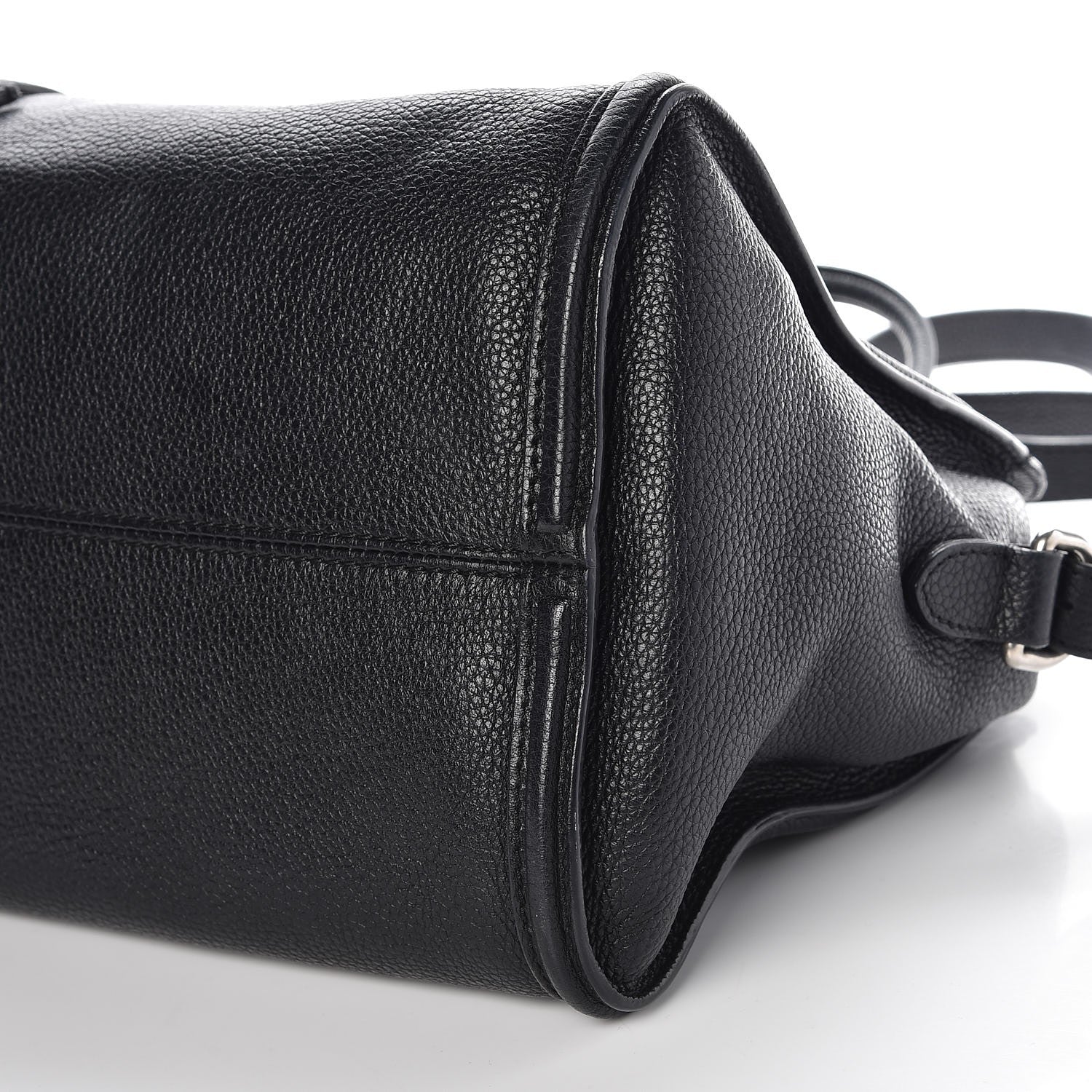 Alexander McQueen Pebbled Calfskin Small Skull Padlock Zip Around Tote Black 15 of 15