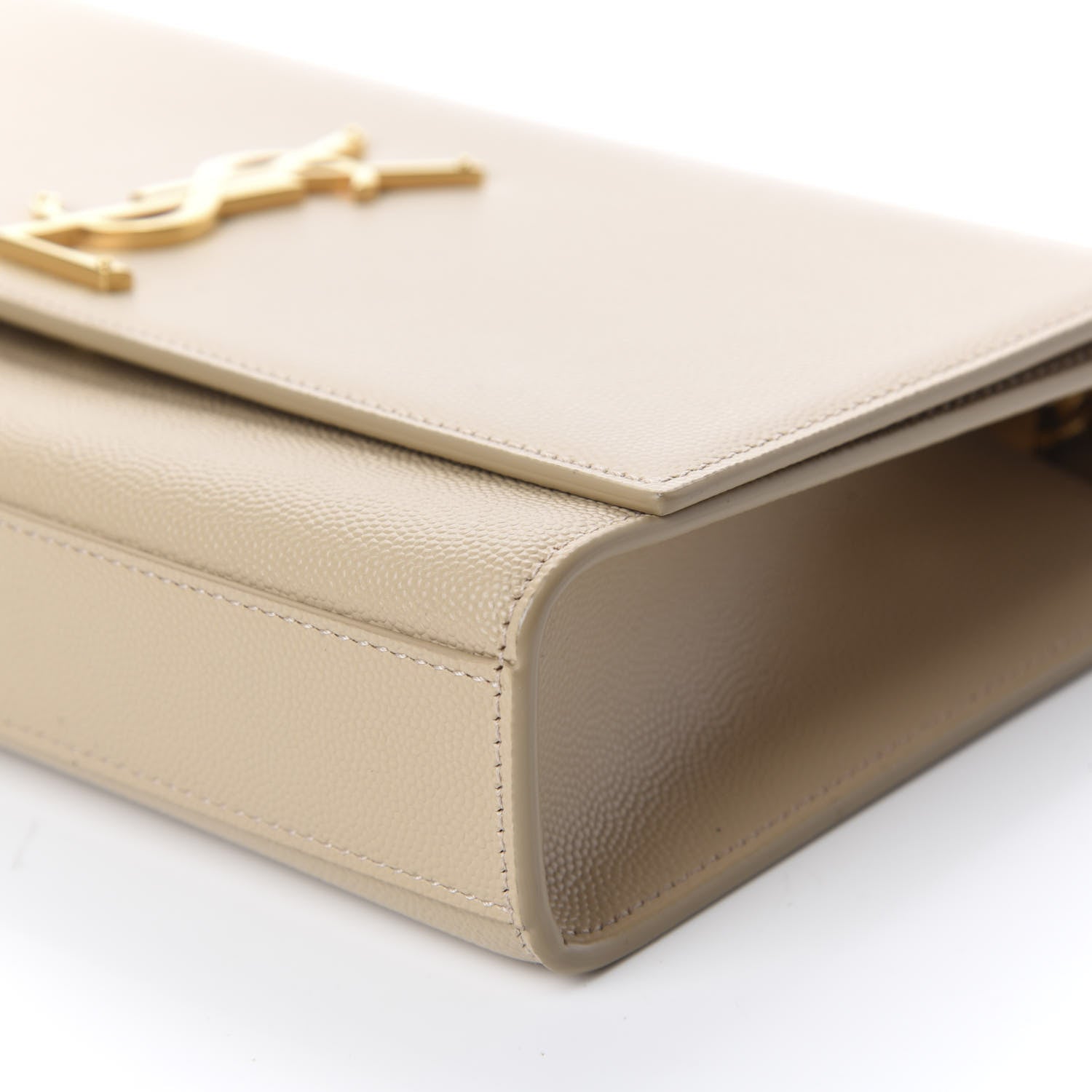 Saint Laurent Grain De Poudre Medium Monogram Kate Satchel Nude Powder 7 of 11