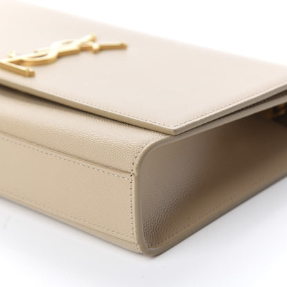 Saint Laurent Grain De Poudre Medium Monogram Kate Satchel Nude Powder 7 of 11