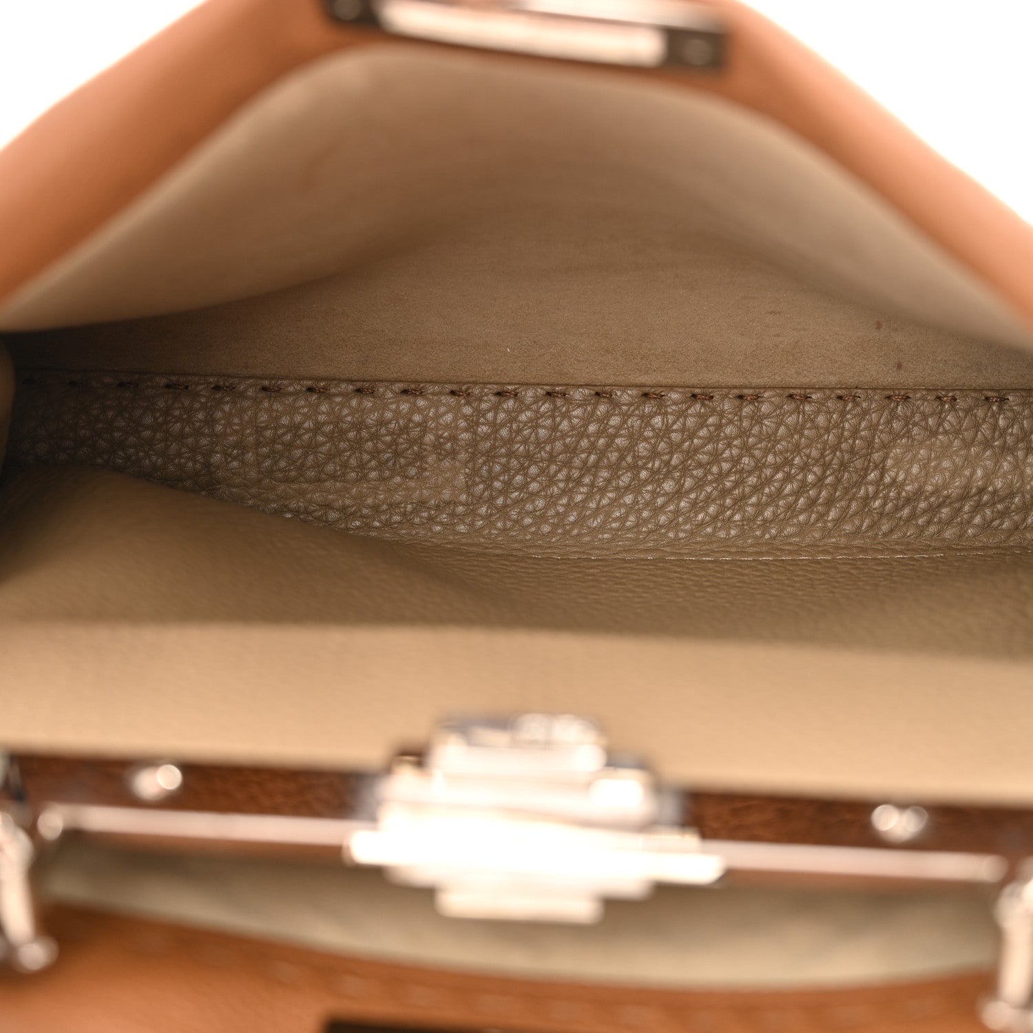 Fendi Cuoio Romano Selleria Bi-Color Medium Peekaboo Iconic