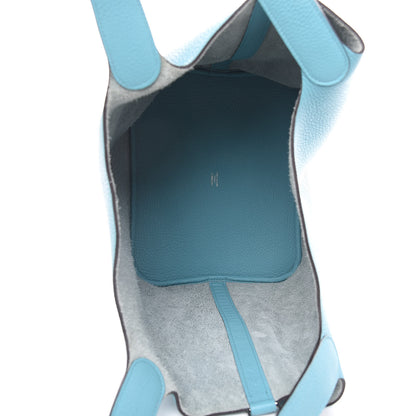 Hermes Taurillon Clemence Picotin Lock 26 GM Bleu Saint Cyr 5 of 12