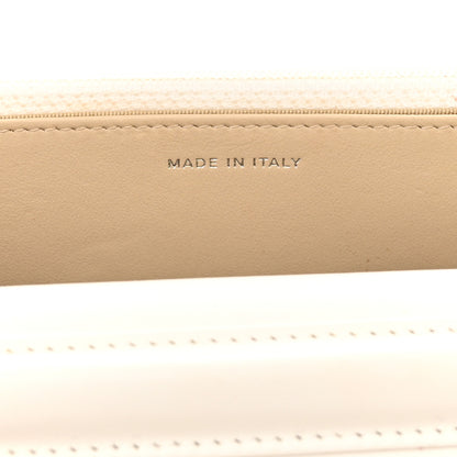 Chanel Aged Calfskin Chevron Quilted Gabrielle Wallet On Chain WOC White 7 of 11