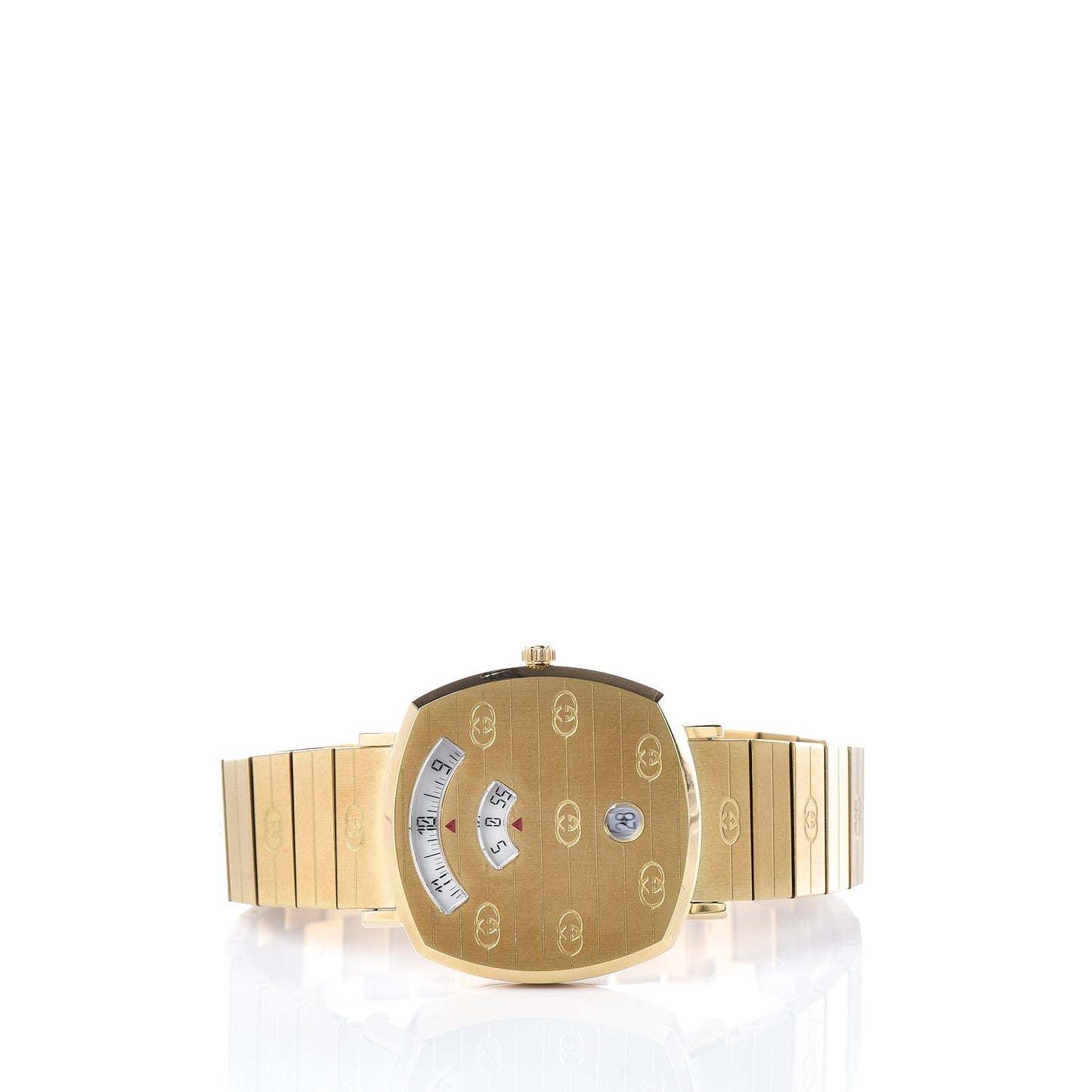 Stainless Steel 35mm Grip Quartz Watch Gold