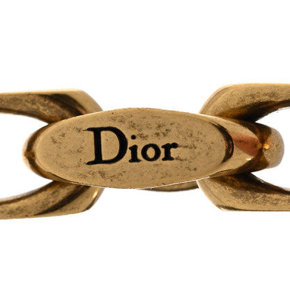 Christian Dior Metal Lucky Locket Choker Necklace Aged Gold 6 of 9