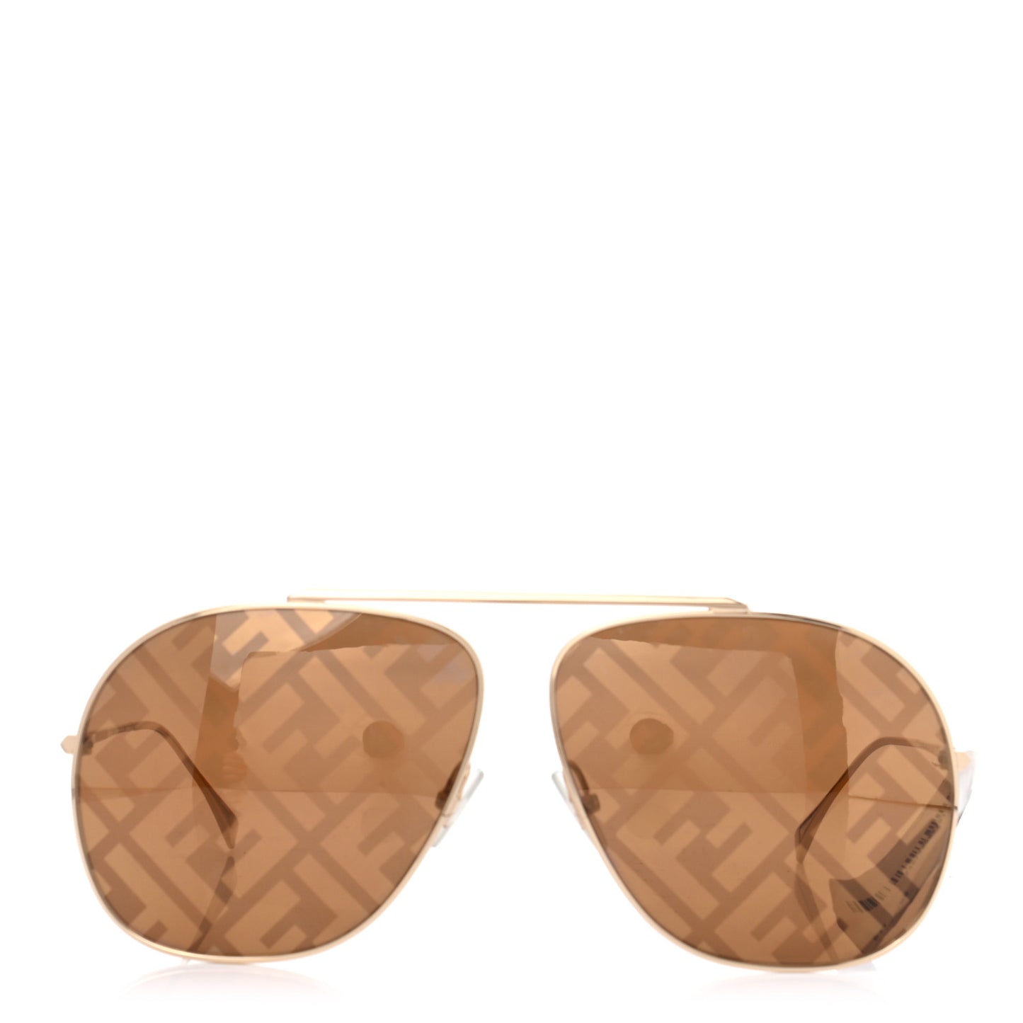Metal Fendi Forever Aviator Sunglasses FF0407/G/S Gold