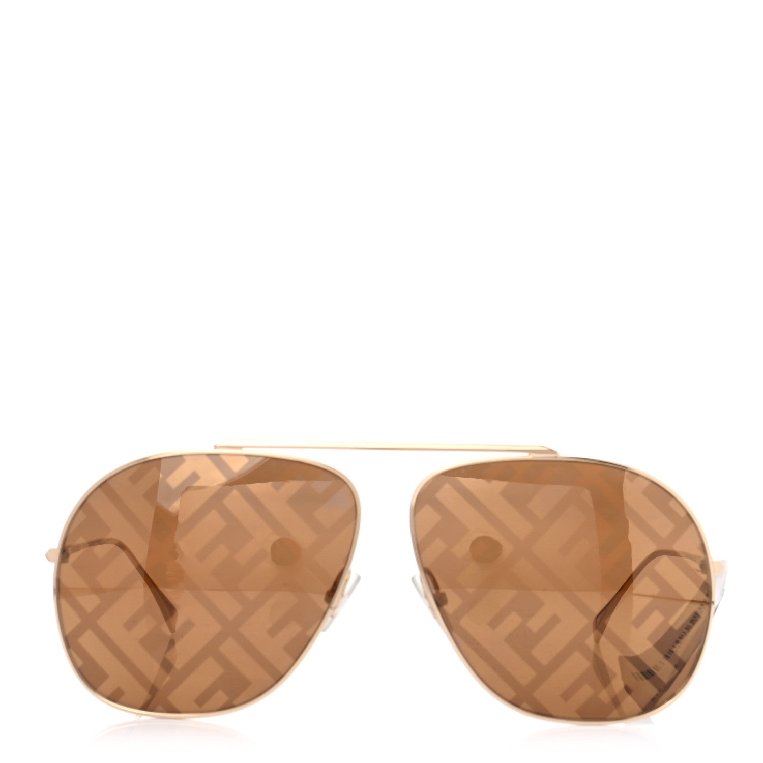 Fendi Metal Fendi Forever Aviator Sunglasses FF0407/G/S Gold 2 of 6