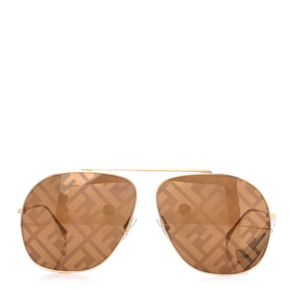 Fendi Metal Fendi Forever Aviator Sunglasses FF0407/G/S Gold 2 of 6