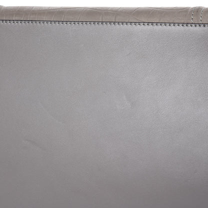 Celine Crocodile Embossed Nubuck Medium Phantom Luggage Grey 10 of 12