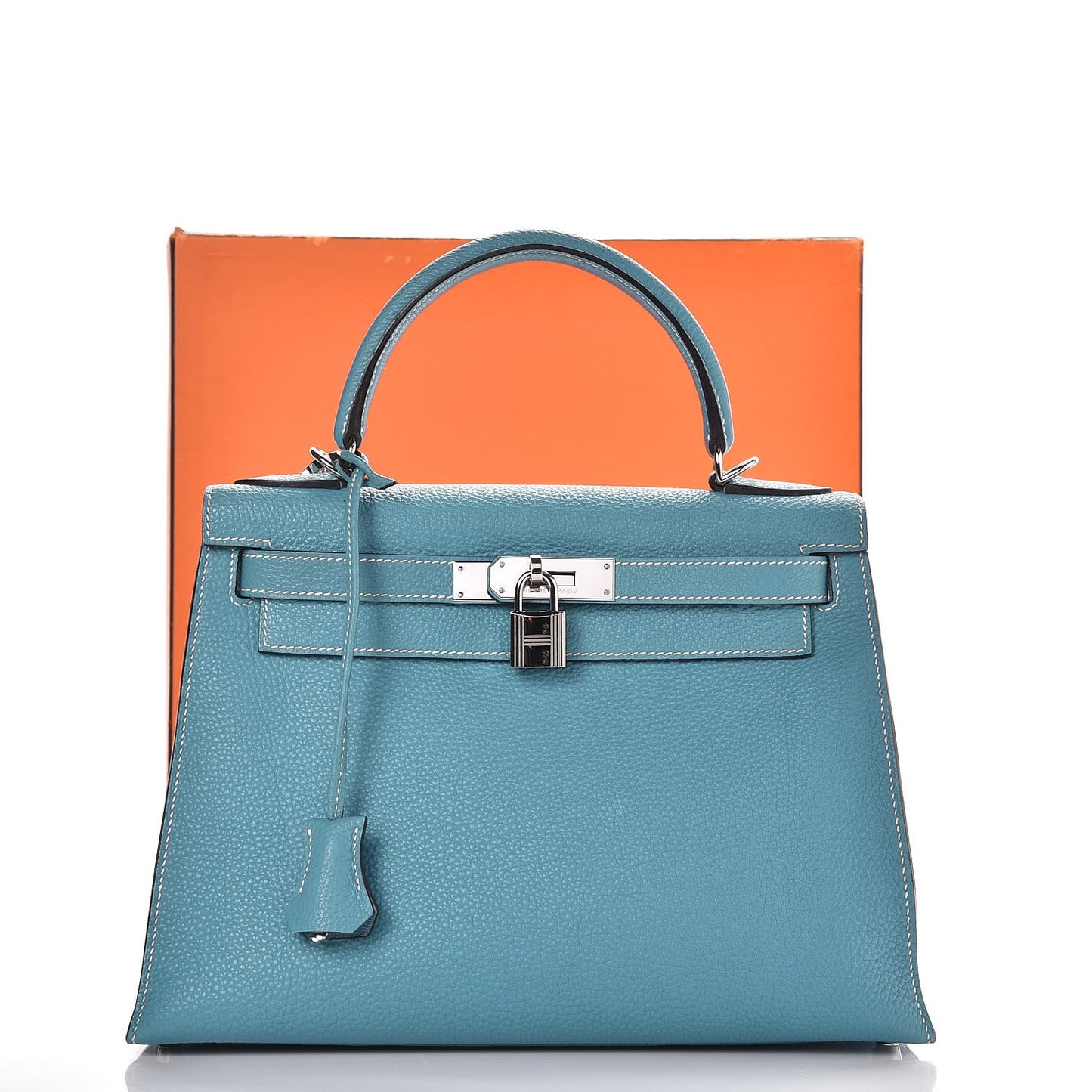 Togo Sellier Kelly 28 Blue Jean