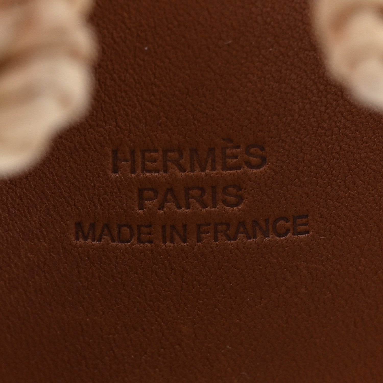 Hermes Wicker Barenia Medor Picnic Cuff Bracelet T2 Fauve 5 of 7