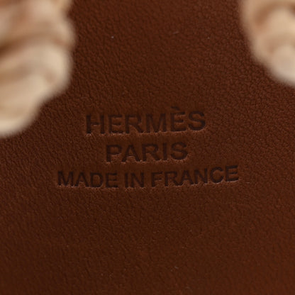Hermes Wicker Barenia Medor Picnic Cuff Bracelet T2 Fauve 5 of 7