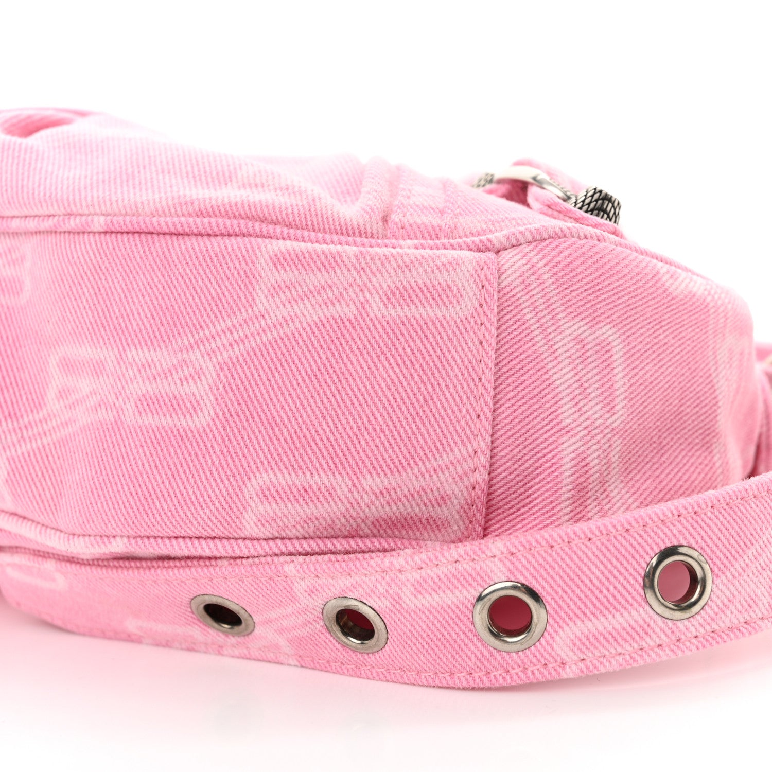 Balenciaga Denim BB Monogram Le Cagole Shoulder Bag XS Pink 11 of 13