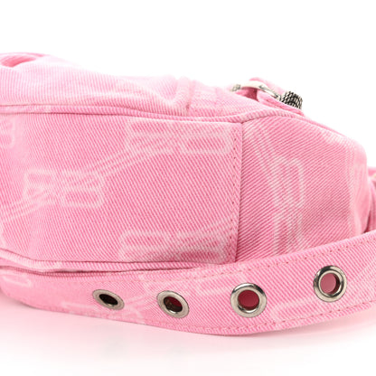 Balenciaga Denim BB Monogram Le Cagole Shoulder Bag XS Pink 11 of 13
